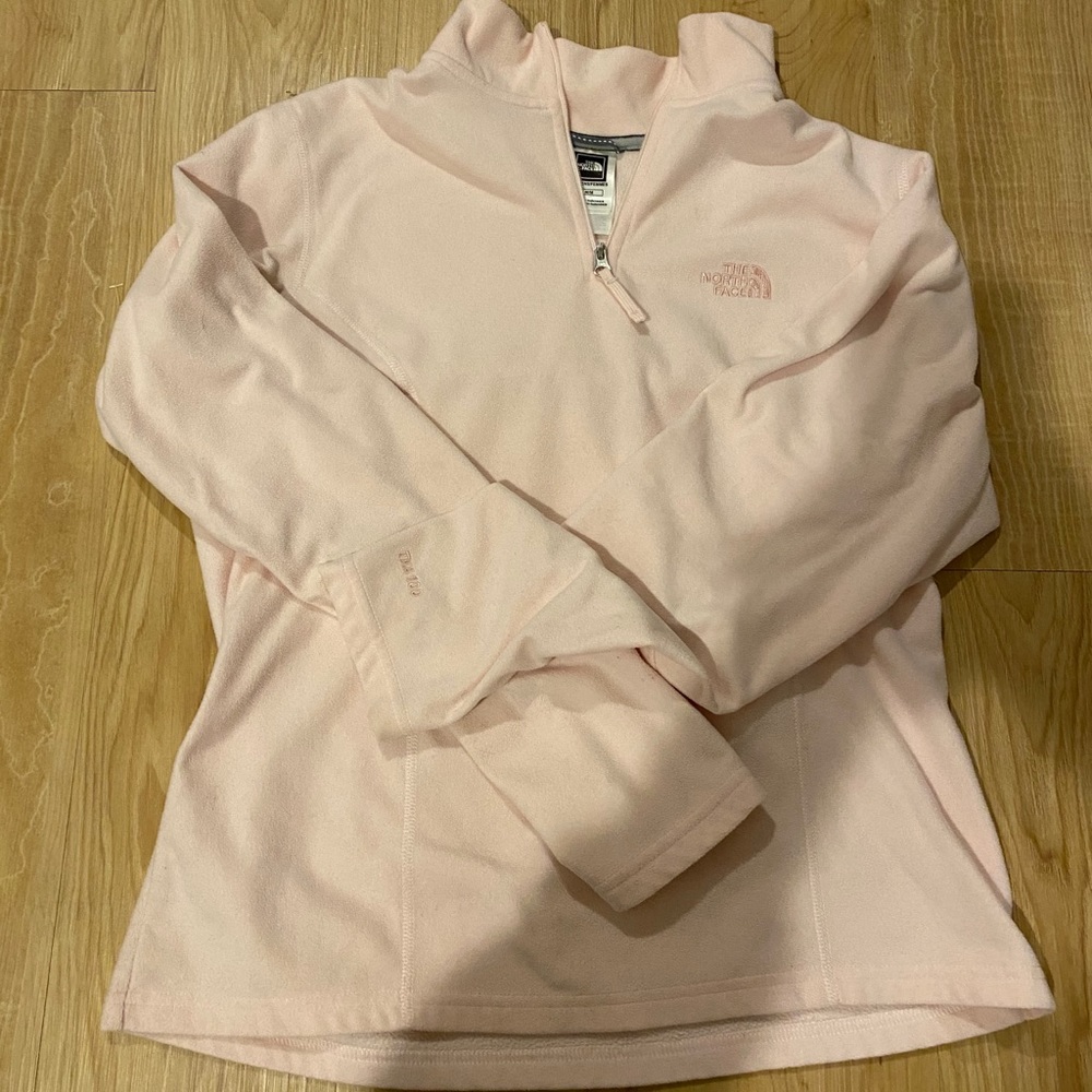 Baby pink light north face fleece